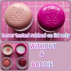 2 fwee Pudding Pots Blush & Lip Shades WITHOUT & BADDIE EXP 05/2027