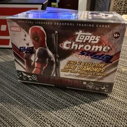 2025 TOPPS CHROME DEADPOOL BLASTER BOX FACTORY SEALED 28-CARDS