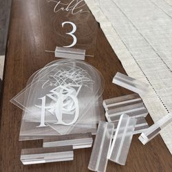 Table Number Cards 