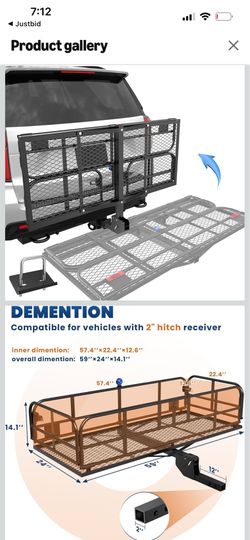 Hitch mount carrier basket