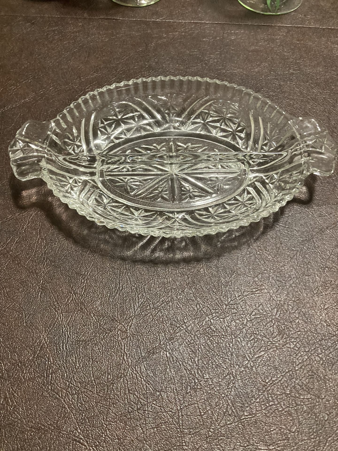 Vintage Anchor Hocking Stars Relish Dish