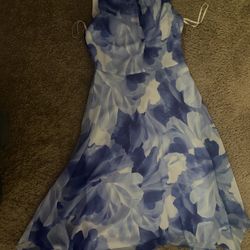 Floral Blue Dress