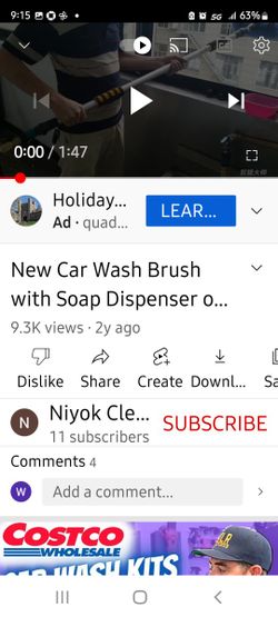 I New Wash Car Brush With Hose Water Conection  And Soap Dispenser Together 3, Take A Look In YOU TUBE the Photo Is A Link Of You Tub Movie
