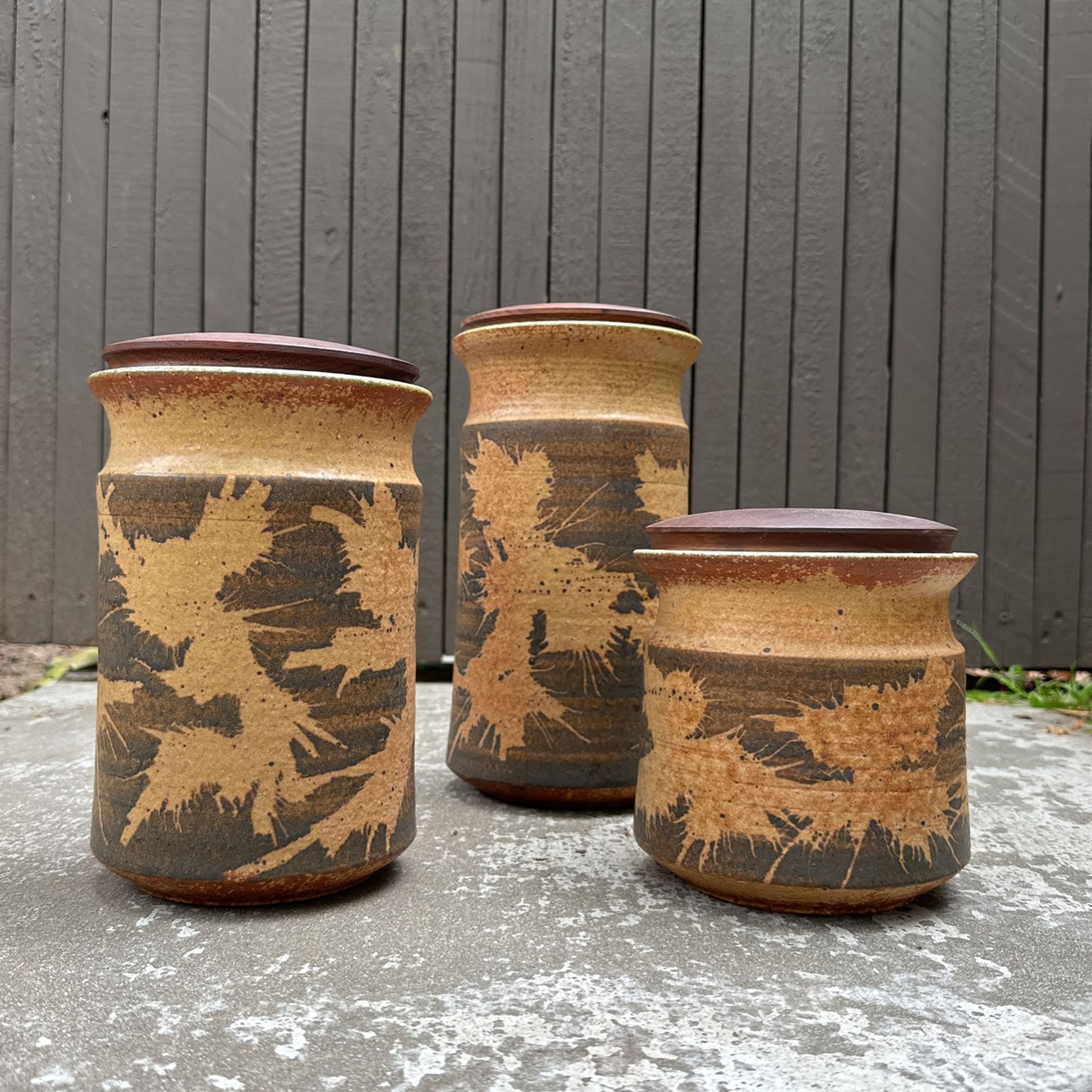 Collection of Victoria Littlejohn Ceramics lidded Vessels, signed