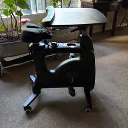 Stationary bike with desk!