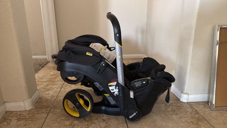 Baby Gear Bundle - Bright Starts Bouncer + Doona Gold Stroller Frame & Parts