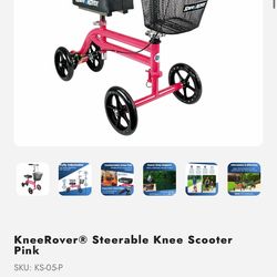 KneeRover® Steerable Knee Scooter Pink