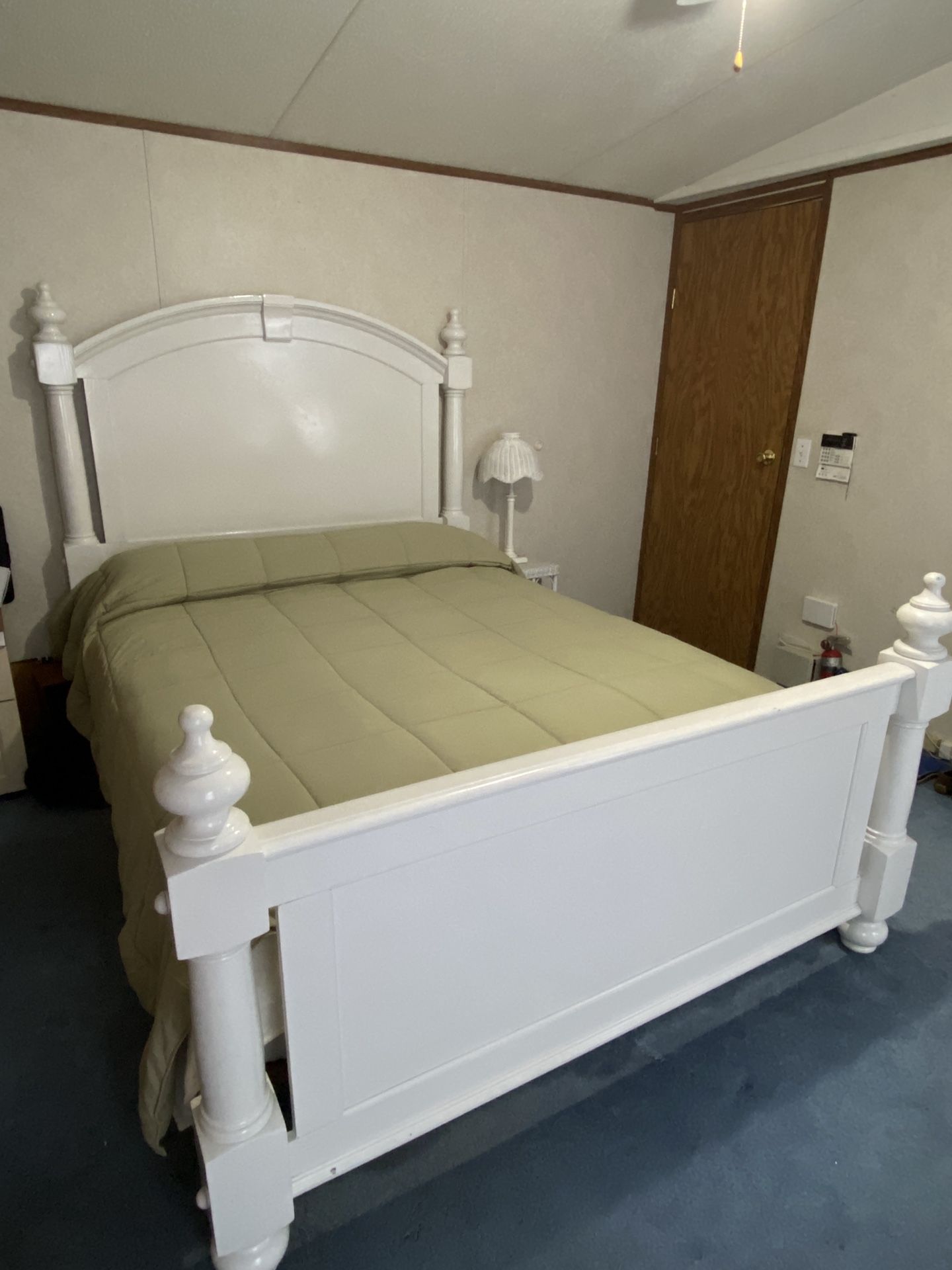 White Queen bed Frame ONLY, Headboard Foot Board & Rails