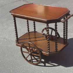 Antique tea cart - made by Stickley furniture