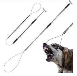 61" Dog Catcher Pole Portable Hog Pig Catcher Animal Control Pole Tool Stainless Steel Pig Holder Catch Pole for Dogs Livestock Farm Equipment