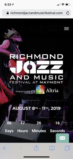 30% off 2 tickets to the Richmond Jazz Festival