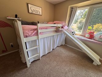 Twin loft bed with slide