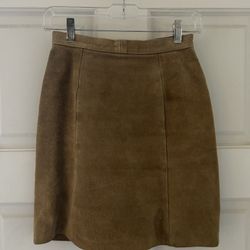 GENUINE LEATHER SUEDE SKIRT