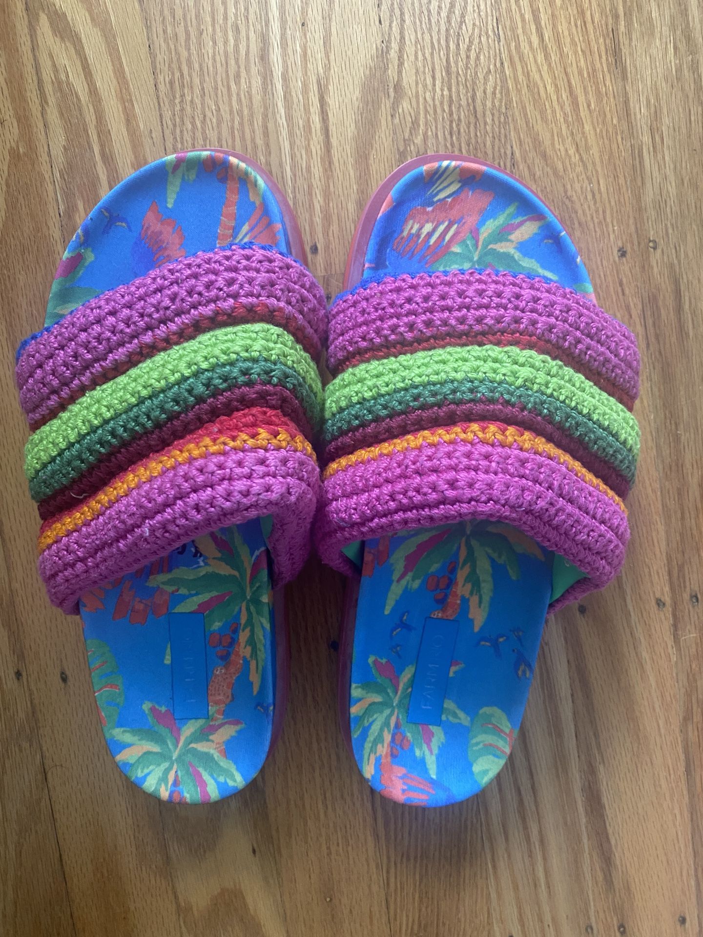 Farm Rio Crochet Slides
