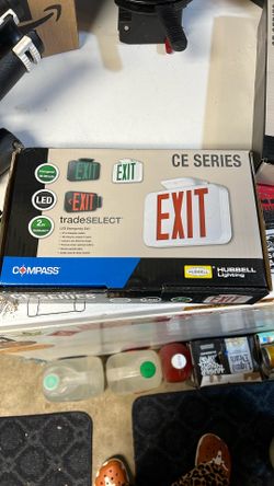 2 Hubbell Compass CE Series LED Emergency Exit Lights