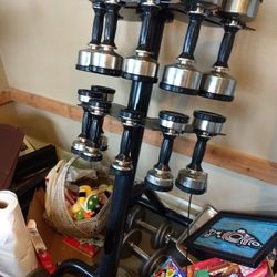 Hampton Chrome Free Weight Hand Weight Set