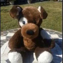 Build-A-Bear 14” Dark Brown Puppy Plush "Fudge" Stuffed Animal