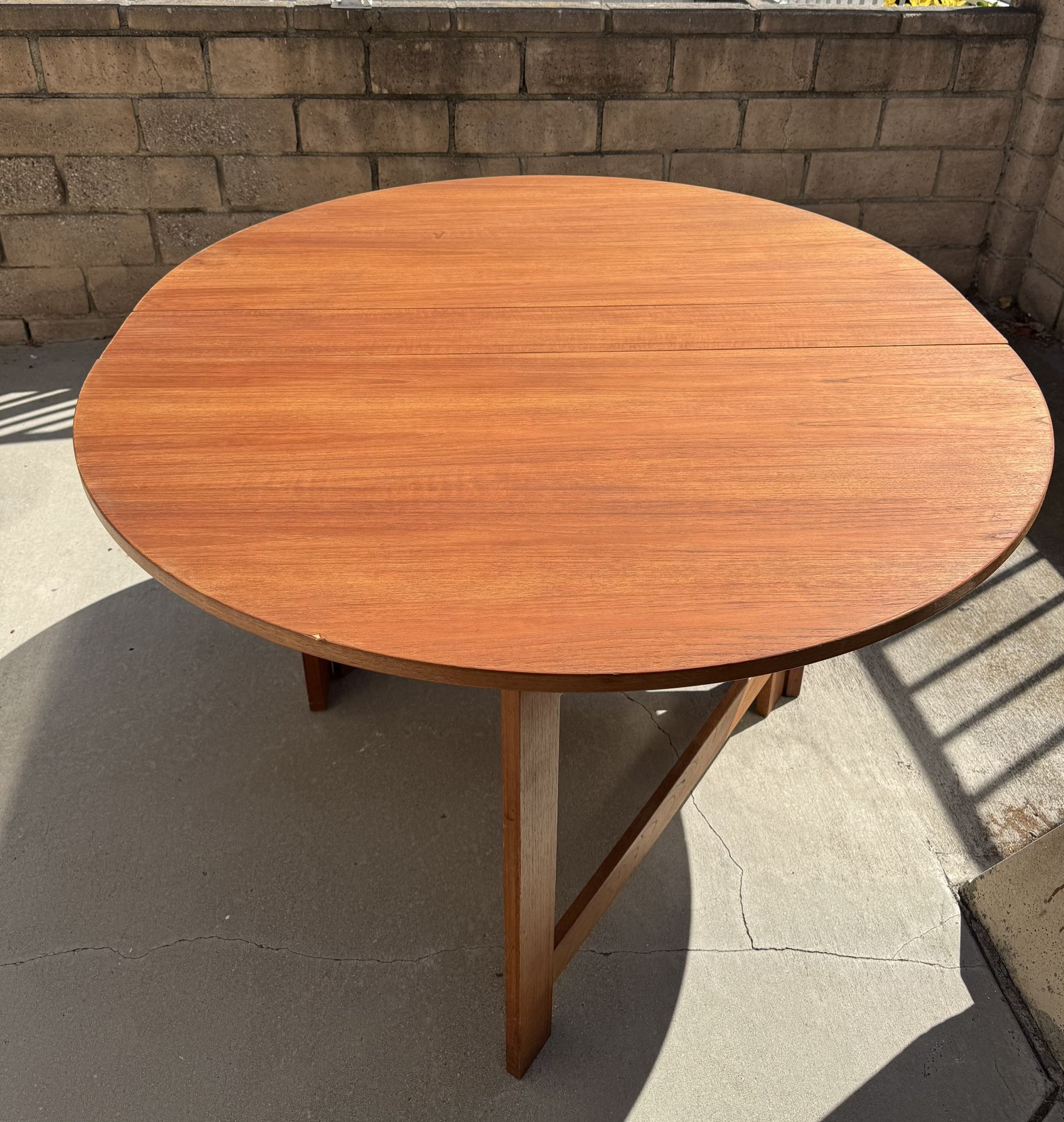 Vintage Teak Dining Table Oval 
