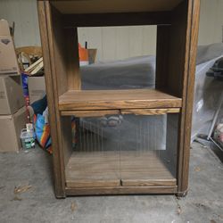 Wooden Cabinet With Glass Doors 