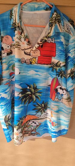 MENS SNOOPY HAWAIIAN SHIRT IN EXCELLENT CONDITION SIZE 2XL