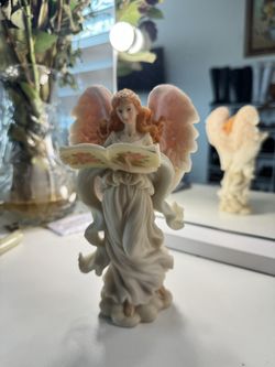 Resin Angel with Songbook Figurine