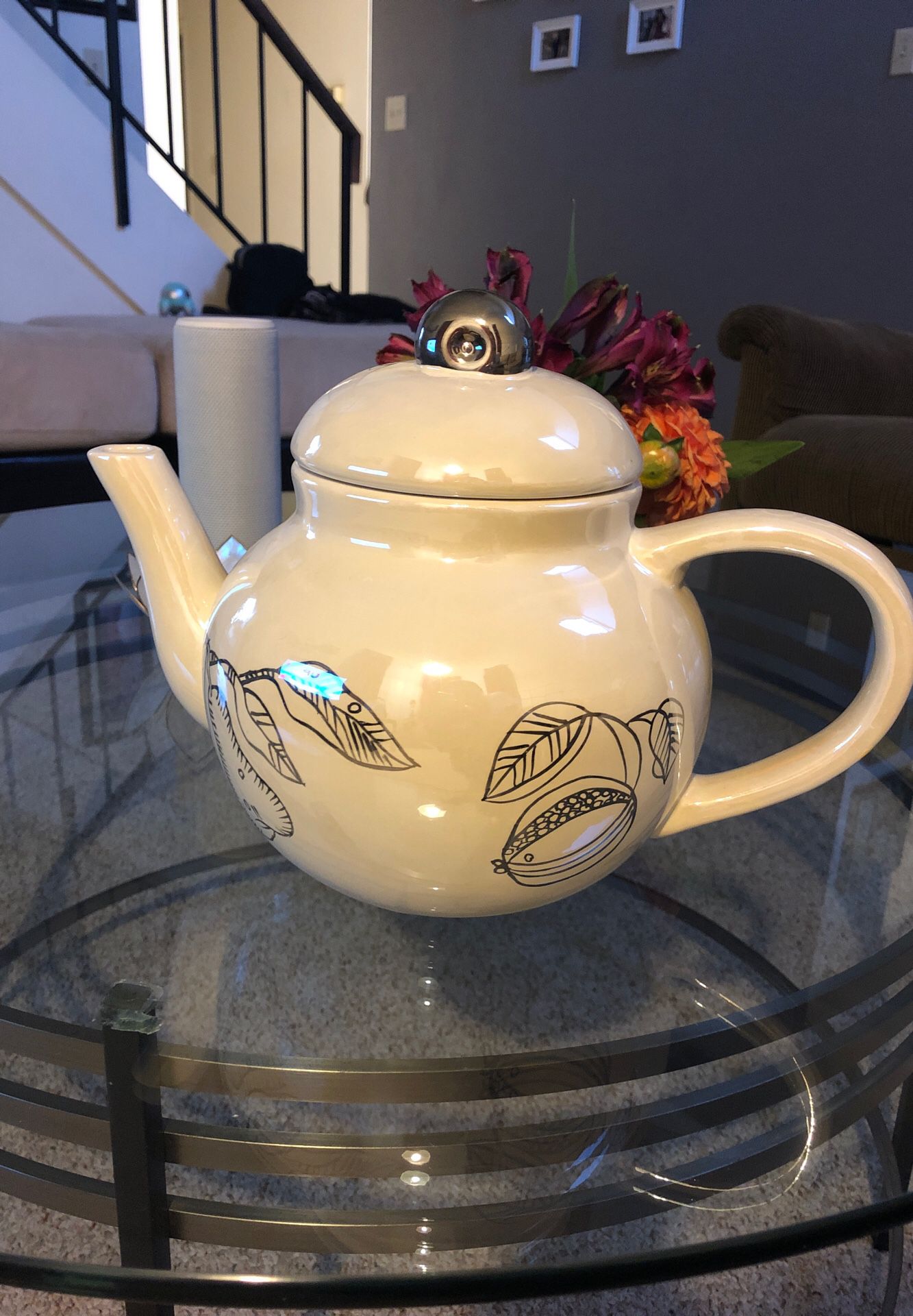Teapot shaped cookie jar