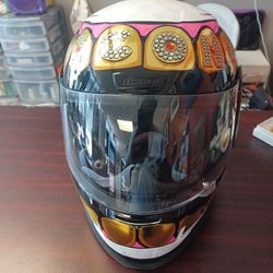 Icon Airform Grillz Large Helmet with 2 Women's Motocross  Shirt Small & Large