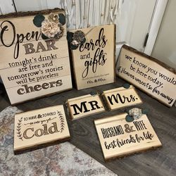 Wedding Signs All Natural Wood