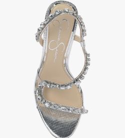 Jessica Simpson Metallic Snake Print Heels