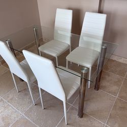 Dining table set with 4 chairs