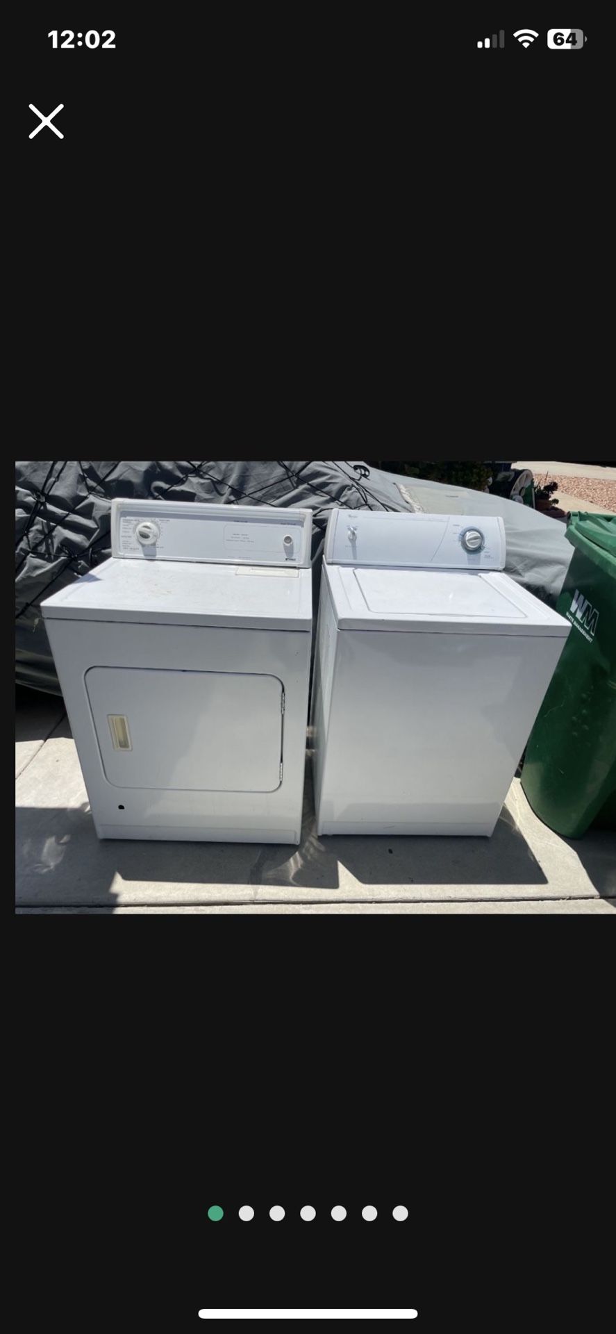 pair $500 Set Whirlpool Washer And Kenmore Gas Dryer