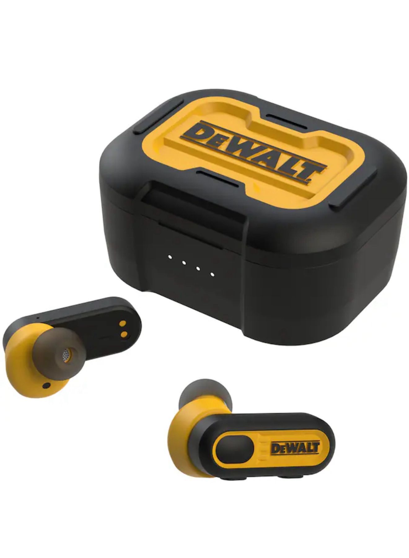 DEWALT Heavy Duty True Wireless Ear Buds, Bluetooth Headphones with Type C Charging Case Included, Over 30 Hours of Battery Life, Easy Setup for iPhon