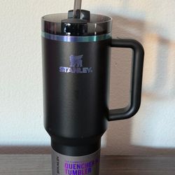 New 40oz STANLEY Quencher H2.0 Tumbler BLACK CHROMA Limited Edition Hot/Cold