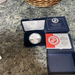 250th Anniversary US Marine Corps American Eagle One Ounce Silver Proof Coin