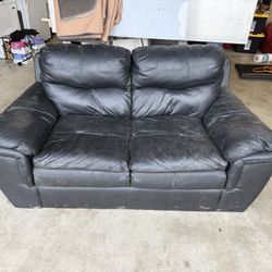 Faux Leather Couch