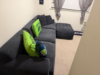 Couch - L shape - Corduroy Upholstery