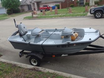 12ft bass intruder 2 man boat with trailer for Sale in Rowlett, TX