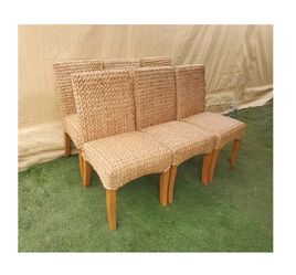 6 Pottery Barn seagrass chairs