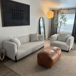 Boucle Sofa & Chair ( Delivery Available ) 