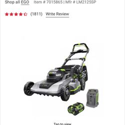 Ego Power+ Lawnmower LM2125SP