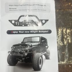 2007-2018 Jeep Wrangler JK/JKU Front Bumper Rock Crawler Fog Lights Hole Winch Plate
