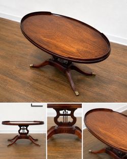 Vintage Mahogany Oval Coffee Table