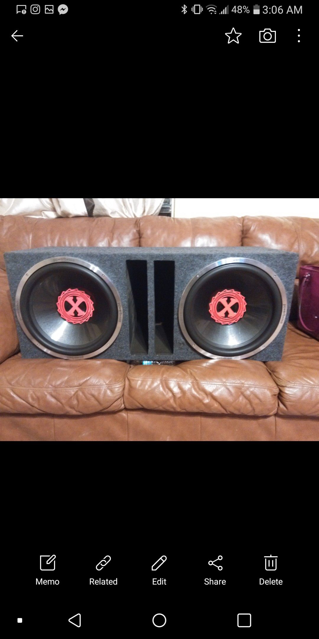 New subwoofer 15 inch PowerBass Xtreme 2XL-154D /4 ohms /600 rms/1200 watts $450 dollars