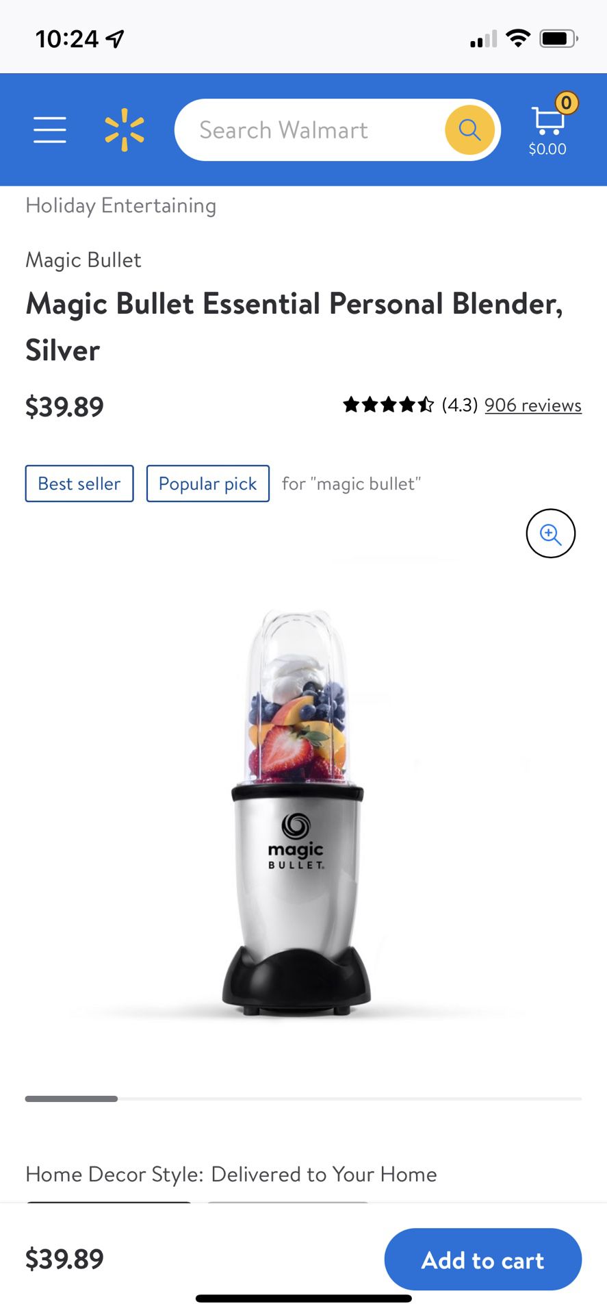 Magic Bullet Essential Personal Blender, Silver for Sale in Tampa