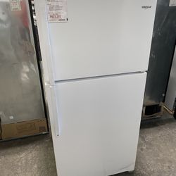Whirlpool White 30” Wide Top Freezer Refrigerator - 18 Cu. Ft.