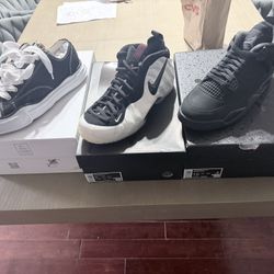 Air Jordan 4 Black Cat,Nike Foamposite Pearls, Maison mihara yasuhiro All size 10