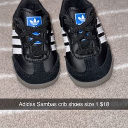 Adidas Sambas crib shoes size 1 $18