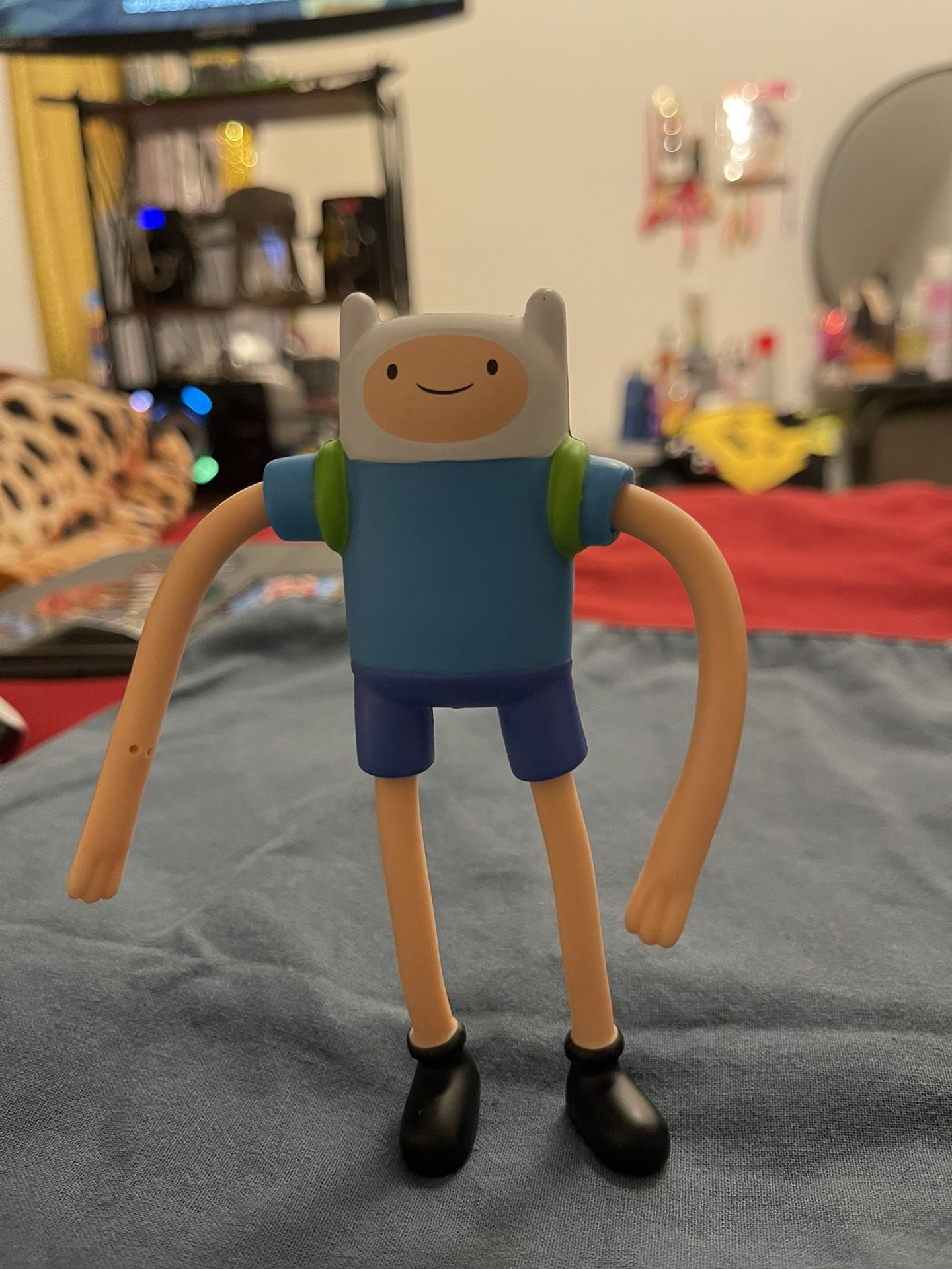 Mcdonald's 2013 Cartoon Networks Adventure Time Stretchy Finn Action Figure Toy