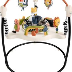 Fisher-Price Baby Bouncer Palm Paradise Jumperoo Activity Center with Music Lights Sounds and Developmental Toys​