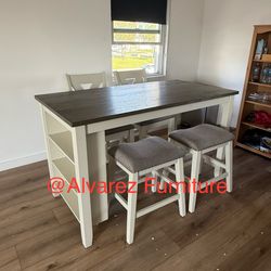 Counter height dining table set